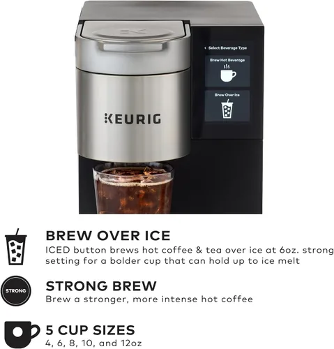 Vista 4 de Keurig K-2550 - Cafetera de una sola porción para empresas medianas, plomada, plata/negro