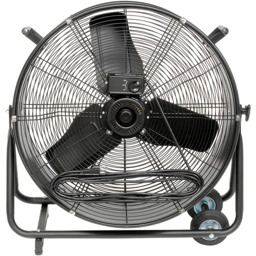 Vista 4 de Global Industrial Ventilador de tambor inclinable portátil de 24" de diámetro, 7700 CFM, 1/3 HP, 1 fase, 2 velocidades, 120 voltaje, 1100 RPM