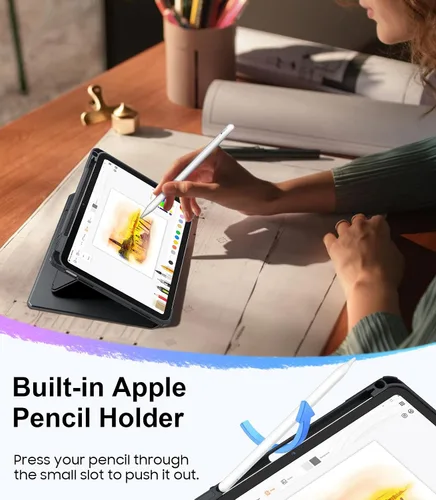 Vista 6 de Fintie Estuche con soporte vertical para iPad (A16) de 11ª generación de 11 pulgadas (2025), iPad de 10ª generación de 10.9 pulgadas (2022), funda