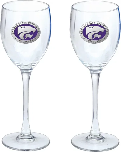 Vista 43 de Heritage Pewter Copas de vidrio de Arkansas, juego de 2, copas de vino de copa de 12 onzas, vidrio de peltre elaborado por expertos