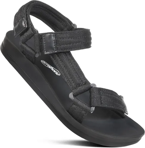 Vista 13 de AEROTHOTIC Sandalias para caminar para mujer, con soporte de arco, ligeras, deportivas, ajustables, con correa trasera, para invierno, senderismo