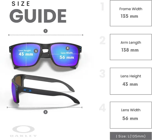 Vista 4 de Oakley Holbrook Asian Fit OO9244 - Gafas de sol de puente bajo para hombre, paquete con correa y kit de cuidado iWear de diseñador