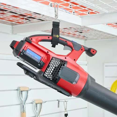 Vista 2 de Correa de almacenamiento Wrap-It con gancho y enganche - Paquete surtido de 3 piezas en negro - Soporte resistente para cables de extensión