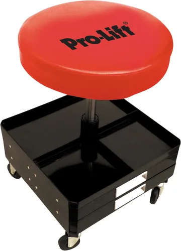 Vista 7 de Pro-Lift C-3100 silla neumática con dos charolas para herramientas, hasta 300 libras de capacidad, color gris de capacidad