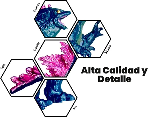 Vista 2 de TwCare Juego de 10 juguetes Godzilla x Kong: El Nuevo Imperio, figuras de acción de dinosaurios y dragones, Evolved Basic Exquisite Battle Roar
