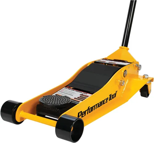 Vista 17 de Performance Tool W1640 gato de garaje de 2-1/2 toneladas, (5,000 lbs.) elevación de 5-15.5 pulgadas, ruedas giratorias, para autos/camiones
