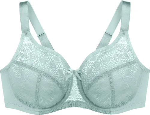 Vista 4 de Glamorise Sujetador Wonderwire de encaje de talla grande para mujer #9855