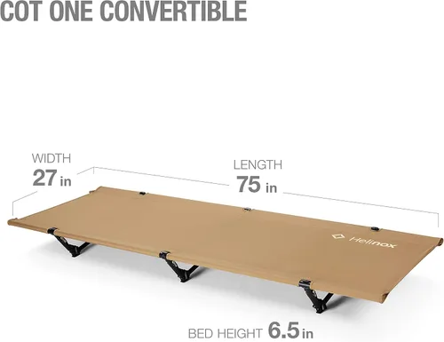 Vista 5 de Helinox Cuna One ligera, compacta, plegable, portátil, catre de camping, regular, marrón coyote