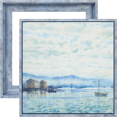 Vista 15 de Marco flotante para pintura en lienzo de 5 x 7 pulgadas con 0.6 a 0.8" de profundidad, paquete de 3 marcos flotantes para impresiones en lienzo
