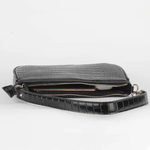 Vista 6 de Bolso de hombro con efecto de cocodrilo, estilo retro, de piel sintética, embrague clásico para mujer