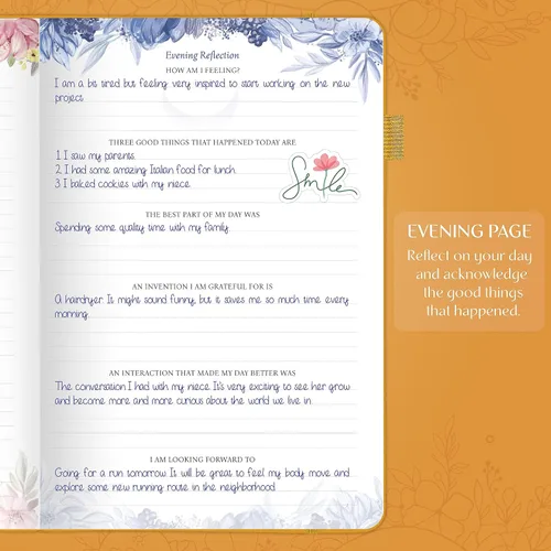 Vista 3 de Legend - Diario de gratitud – Diario diario para la positividad y la felicidad – Cuaderno de agradecimiento para escribir – Diario de afirmación