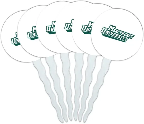 Vista 67 de Abilene Christian - Juego de 6 palillos para cupcakes con logotipo secundario