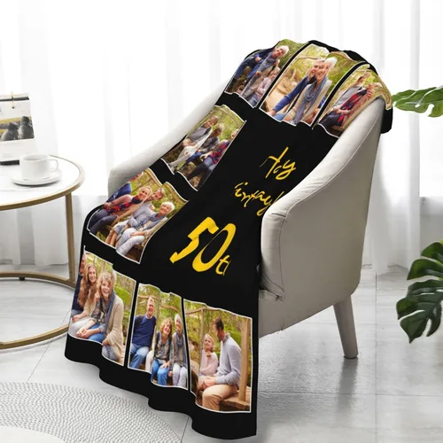 Vista 3 de JCETUNO Regalos personalizados de San Valentín para él y ella, mantas personalizadas con foto, mantas de fotos personalizadas, mantas de fotos