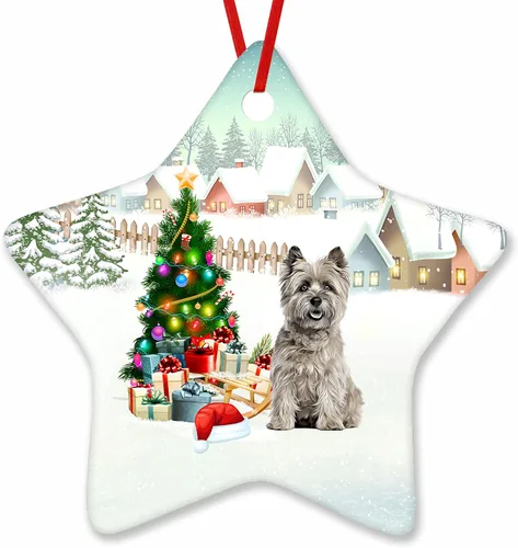 Vista 137 de Prezzy Airedale Terrier - Adorno para decoración de árbol de Navidad, regalos lindos para amantes de los perros, para familiares y amigos, nuevo