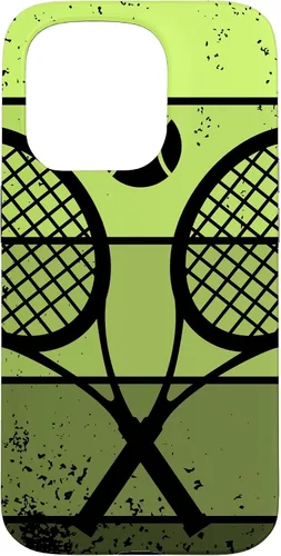 Vista 21 de Raqueta de jugador de tenis con cancha de pelota de tenis Vintage Retro Case para iPhone 17