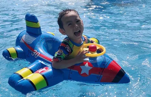 Vista 6 de Flotador inflable de natación para bebés, juguetes de piscina para niños pequeños