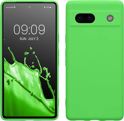 Vista 16 de kwmobile Funda compatible con Google Pixel 7a - Funda protectora delgada de TPU para teléfono - Acabado mate suave - Gris pardo