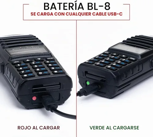 Vista 5 de BTECH Radio bidireccional MURS-V2 de 200 canales totalmente personalizables. Carga USB-C, IP54 resistente a la intemperie, escaneo de doble banda