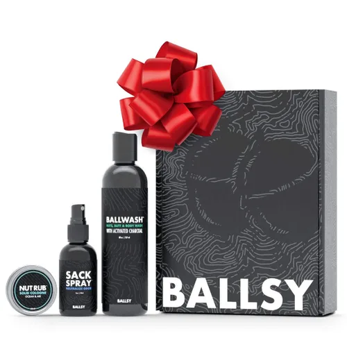Vista 11 de Ballsy Paquete de saco, kit fresco para hombre, incluye gel de baño, spray desodorizante y colonia frotar, cuidado corporal para hombres, paquete