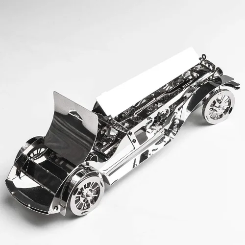 Vista 6 de Kit de modelo de coche 3D Glorious Cabrio2 - Auto retro de cuerda móvil coleccionable Rompecabezas 3D para adultos - Kit de bricolaje de metal
