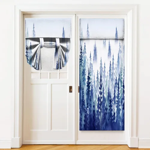 Vista 62 de Cortinas de puerta negras y rojas para ventanas de puerta, estampado de leopardo y cebra, cortinas de ventana para puerta de vidrio francesa