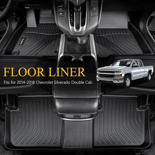 Vista 144 de Tapetes de piso para todo clima y forro de carga con respaldo para Chevrolet Suburban de 7 asientos 2021-2025 / GMC Yukon XL de 7 asientos