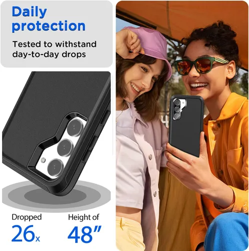 Vista 3 de AICase Funda para Samsung Galaxy S23 (6.1 pulgadas) con protector de pantalla, protección resistente de servicio pesado contra caídas, cuerpo