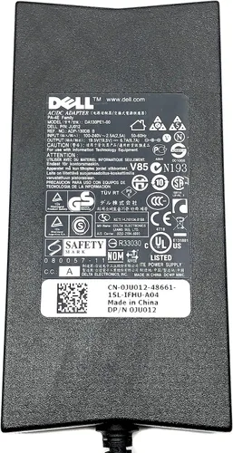 Vista 3 de Dell Adaptador de corriente alterna de cargador de diseño delgado de 130 W para Dell Family-13, FC892, HP-AD130B13P, IM-M150727, K5294, NADP-130AB