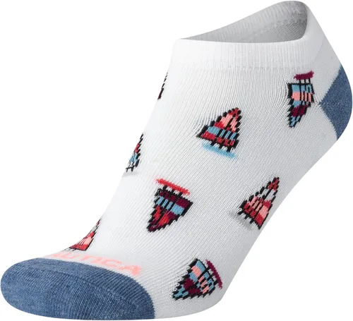 Vista 6 de Nautica Calcetines deportivos ligeros de corte bajo para mujer paquete de 6