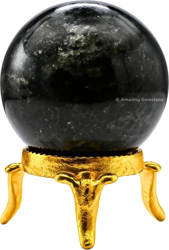 Vista 70 de Amazing Gemstone Bola de cristal de Amazonita con soporte, bolas de meditación de esfera de cristal de 2 pulgadas para brujería y bolas decorativas
