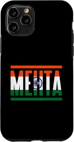 Vista 10 de iPhone 15 Mehta Surname Family Pride India Flag Case