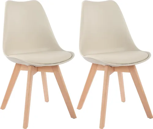 Vista 14 de LSSBOUGHT Sillas de comedor modernas de mediados de siglo con patas de Negro