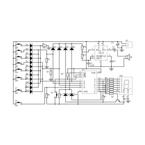 Vista 6 de Kit de práctica de soldadura 5in1 DIY Kit de órgano electrónico (8QD1302)