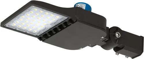 Vista 8 de Luz LED de estacionamiento de 100 W con fotocélula y soporte de brazo ajustable, 14000 lúmenes 5000 K, atenuación de 0-10 V para exteriores