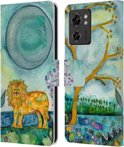 Vista 10 de Head Case Designs Officially Licensed Wyanne Blue Watercolour Bear Animals 2 Leather Book Wallet Case Cover Compatible with Motorola Moto Edge 40
