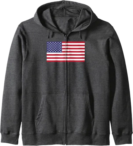 Vista 5 de United States USA American Flag USA Fans America Lovers Zip Hoodie