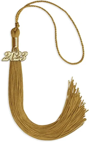 Vista 103 de Endea Graduation - Borla de un solo color con fecha dorada (Oro Antiguo, 2020)