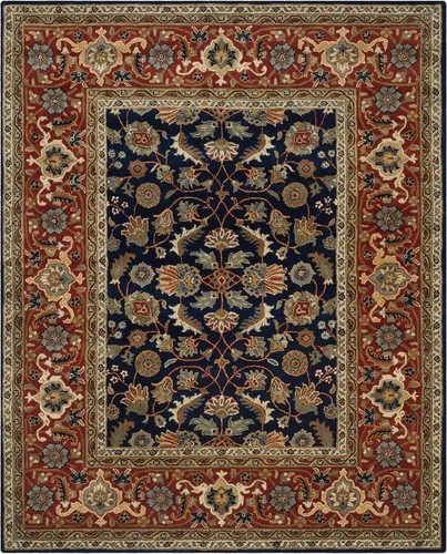 Vista 8 de SAFAVIEH Royalty Collection - Alfombra de pasillo, 2 pies 3 pulgadas x 7 pies, azul marino y óxido, hecha a mano, lana oriental tradicional, ideal