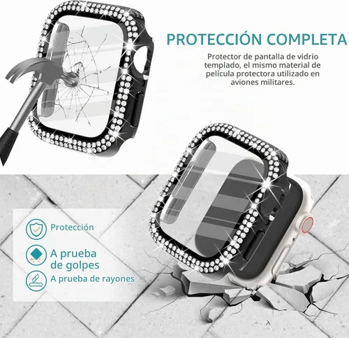 Vista 3 de Surace Bling - Carcasa con protector de pantalla para Apple Watch Series 3, 2, 1 de 1.496 pulgadas