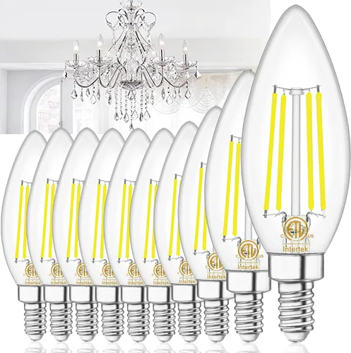 Vista 11 de winshine Bombillas LED E12 para candelabro regulables, 2700 K, blanco cálido, equivalente a 60 W, eficiencia energética, 4 W, tipo B