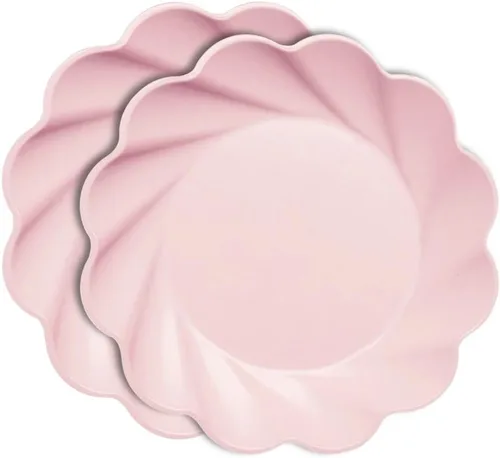 Vista 12 de Sophistiplate Platos de cena compostables ecológicos – Hecho de fibra de madera de bambú y caña de azúcar – Platos biodegradables y desechables