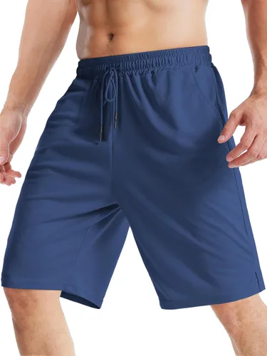 Vista 13 de Aolesy Pantalones cortos de gimnasio para hombre con forro de 5, 7, 9 pulgadas, ligeros, pantalones cortos de malla para entrenamiento, atléticos