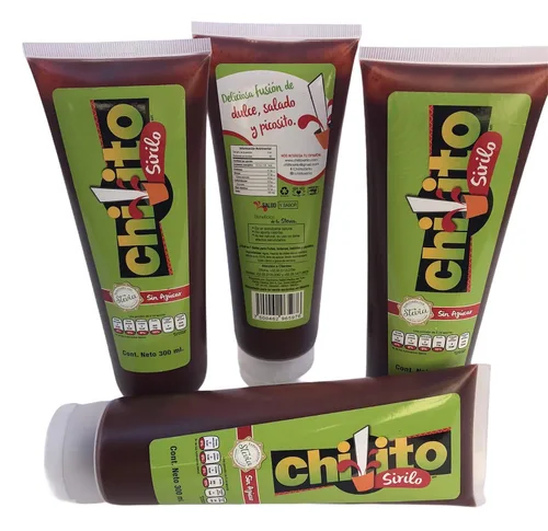 Vista 3 de Chamoy Chilito Sirilo con Stevia (paquete de 4) apto para Keto. Bajo en carbohidratos, sin azúcar, delicioso
