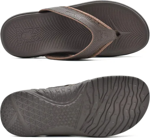 Vista 7 de KuaiLu Sandalias deportivas para hombre, cómodas, ortopédicas, con soporte de arco para fascitis plantar, para exteriores, verano, playa, talla 7 15