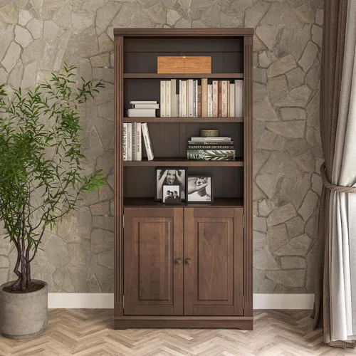 Vista 12 de Camaflexi Newport - Librería con puertas, acabado moca y negro Moka & Negro