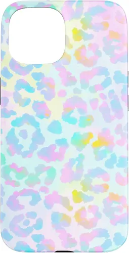 Vista 6 de Colorido lindo arco iris Tie Dye sirena Boho Leopard caso para iPhone 17