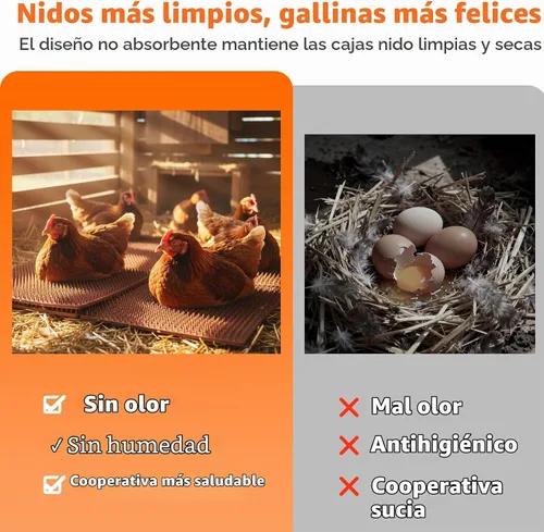 Vista 3 de INNOLAND Paquete de 6 almohadillas de anidación de pollo, almohadillas