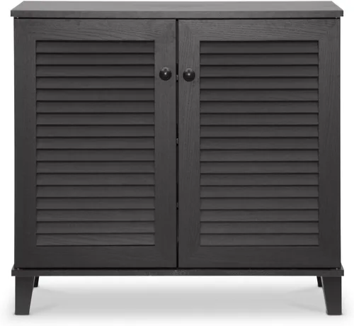 Vista 3 de Gabinete para almacenar calzado Baxton Studio Coolidge, Madera, Espresso