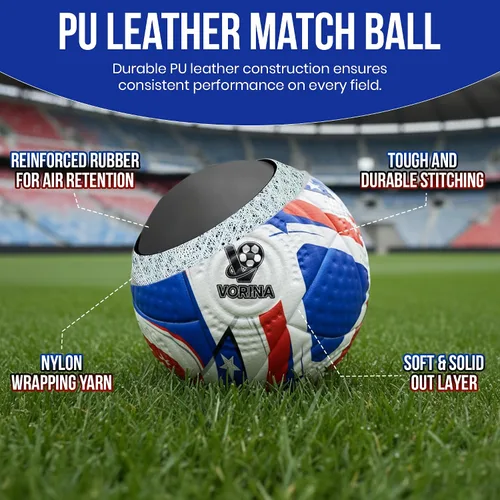 Vista 5 de Balón de fútbol tamaño 5 – Pelota oficial de partido y entrenamiento, piel sintética impermeable térmica, vejiga de butilo, niños, jóvenes, adultos