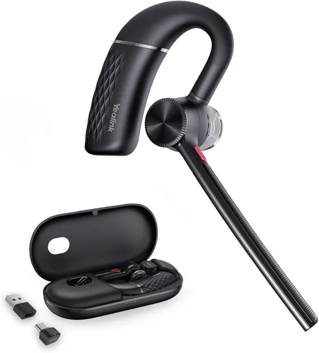 Vista 10 de Yealink BH71 Workstation Pro Auriculares Bluetooth para teléfono de oficina, computadora, móvil, compatible con Teams (certificado) Zoom, funda